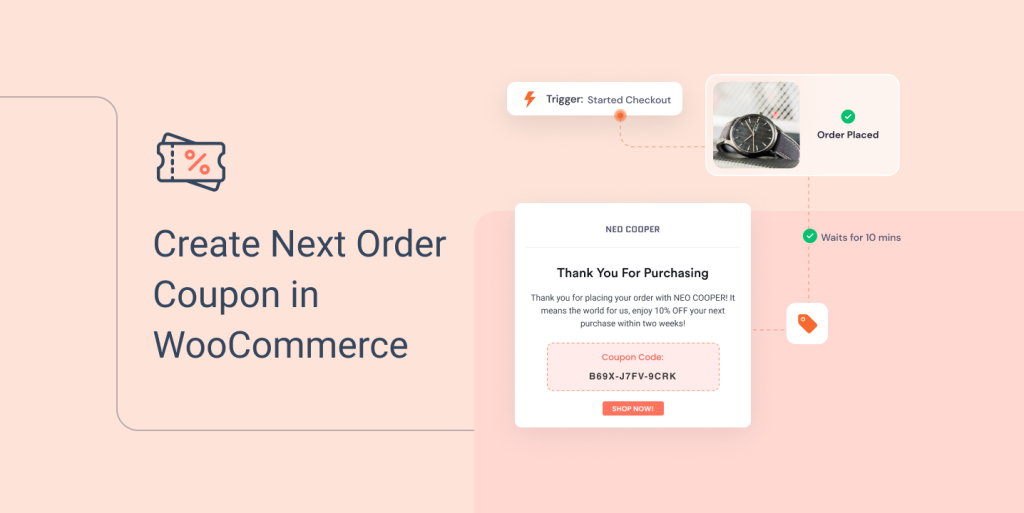 create next order coupon in woocommerce