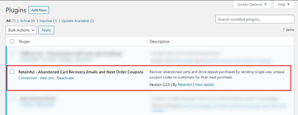 activate retainful plugin
