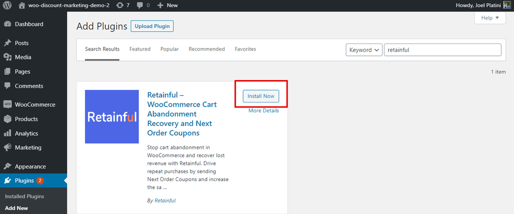 retainful plugin