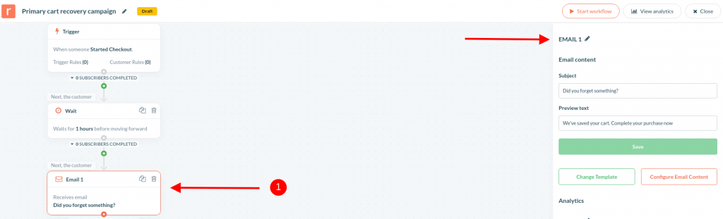 customize email and edit