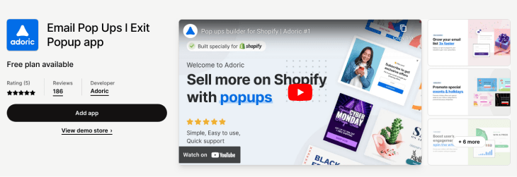 Adoric Shopify abandoned cart recovery app