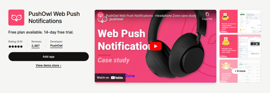 pushowl web push notification