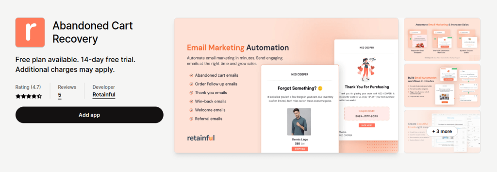 Retainful shopify app