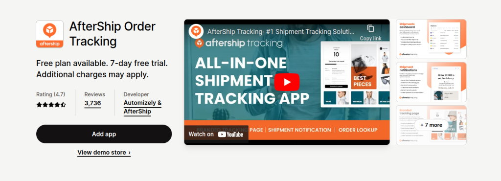 AfterShip-Order-Tracking 
