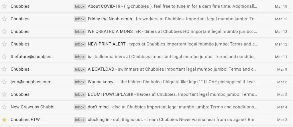 Chubbies email