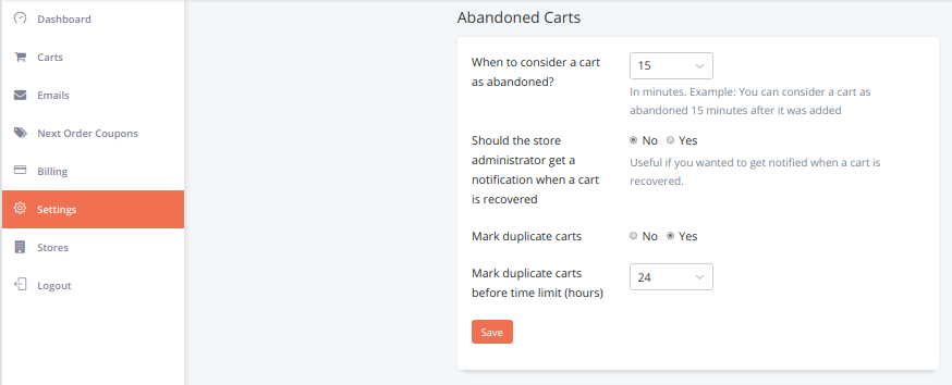 cart recovery
