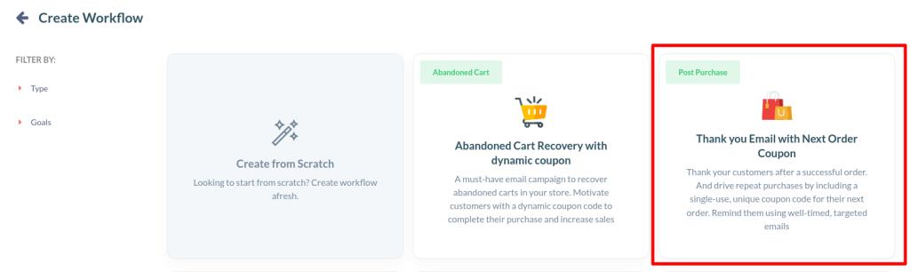 thank you email next order coupon