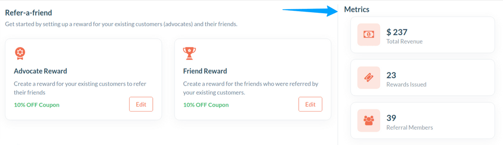 refer friend metrics