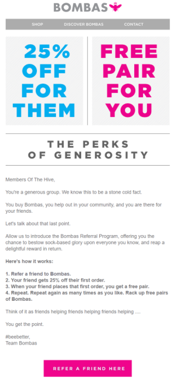  Bombas Referral email