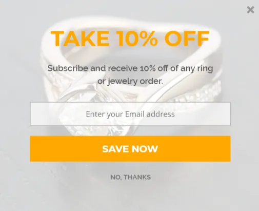 10% off popup