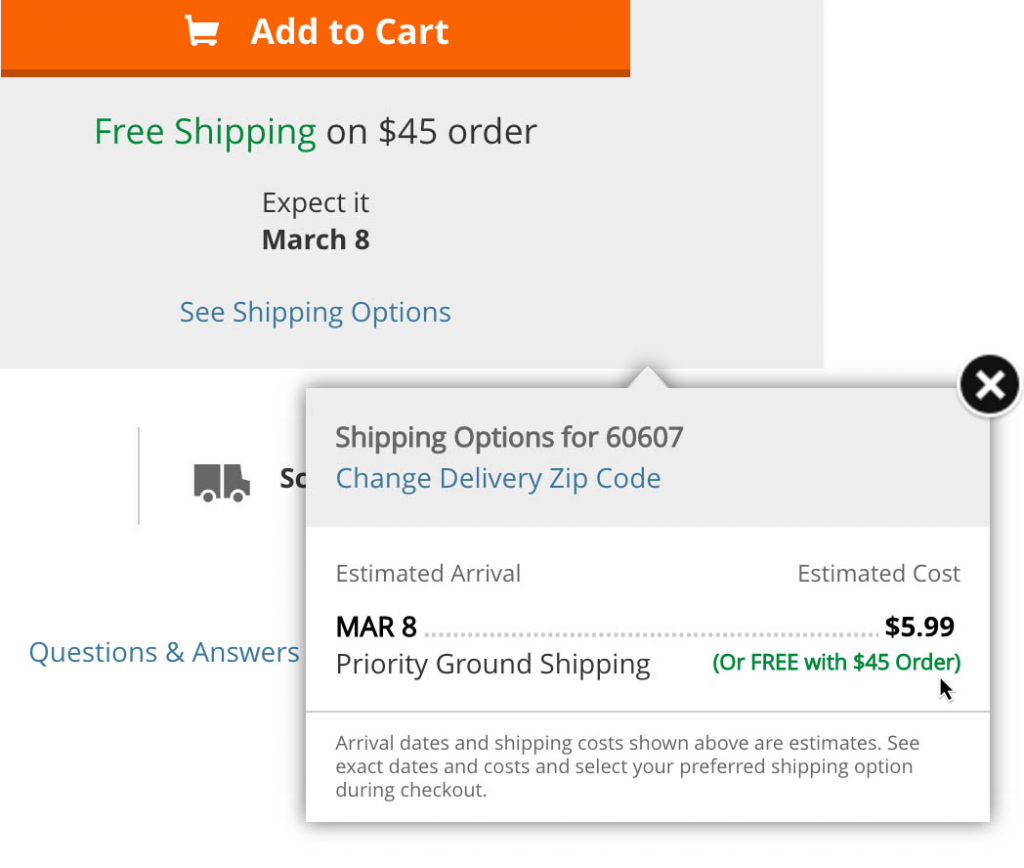 lowers its requirements for free shipping