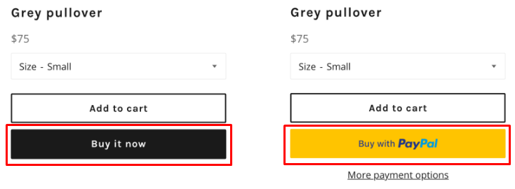 Dynamic checkout options