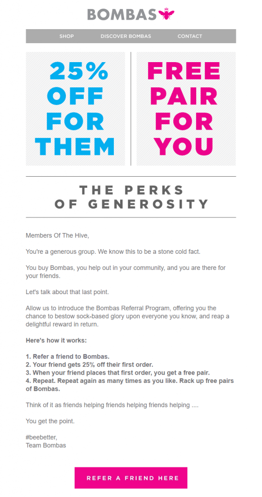 Bombas email template