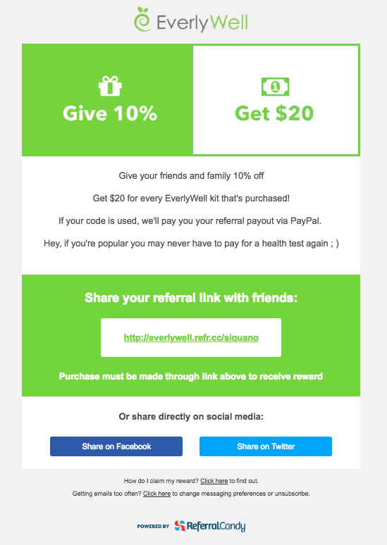 Promote referral program