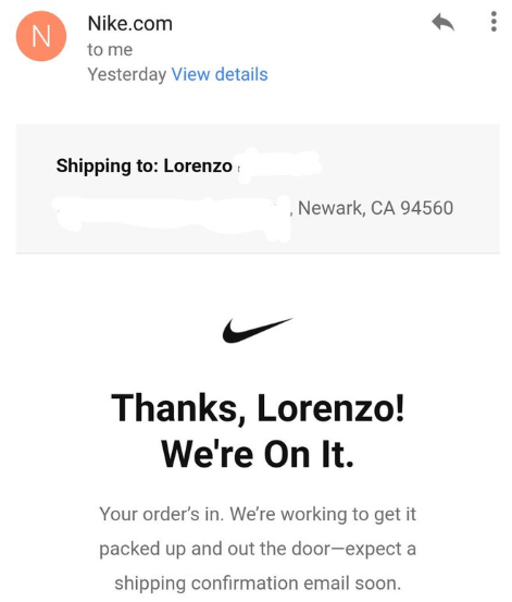 Nike personalization