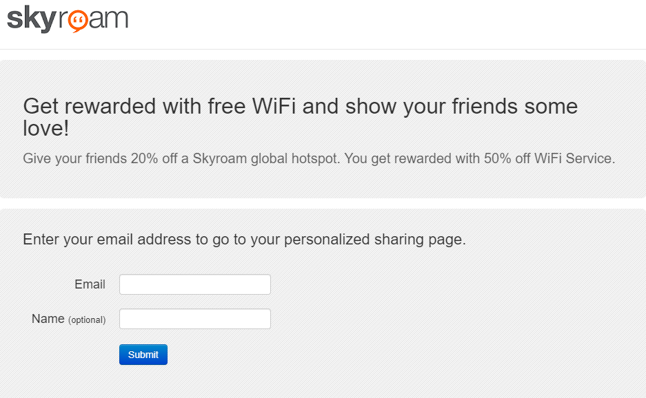 SkyRoam Referral program