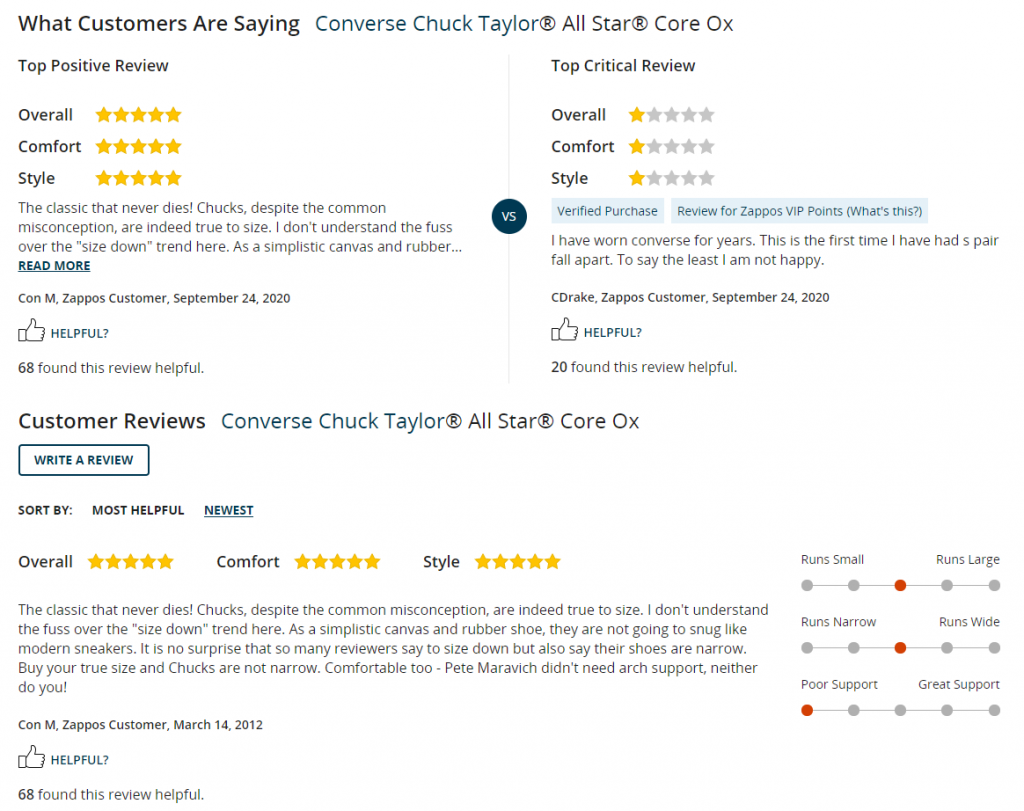 Customer reviews