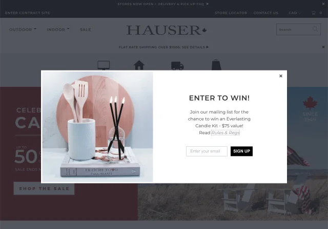 Hauser popup