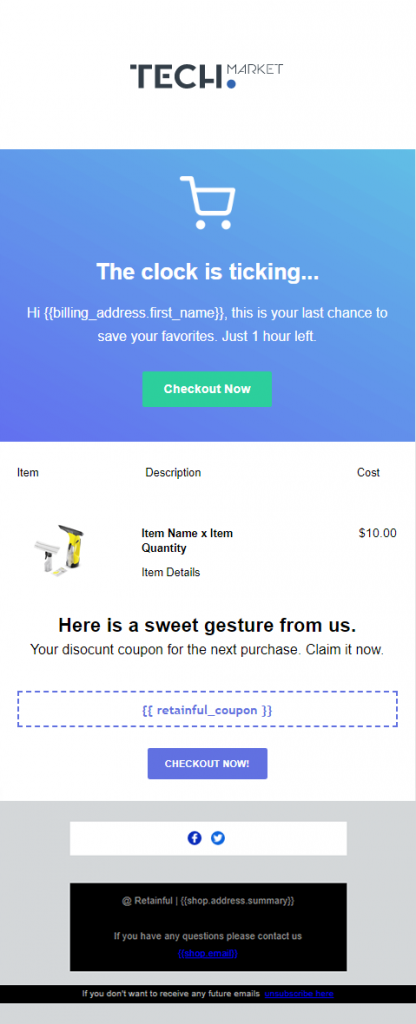 Clock is ticking email