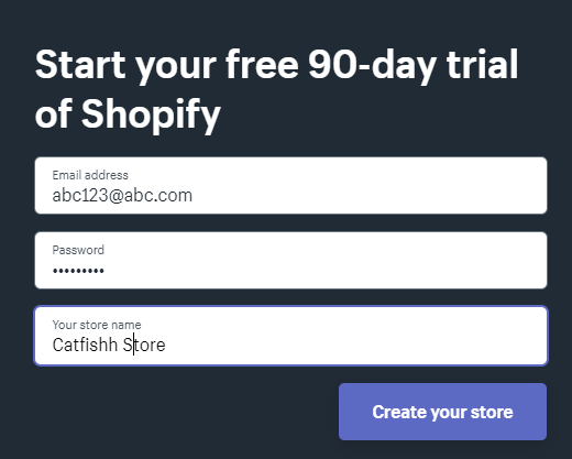 Shopify trial