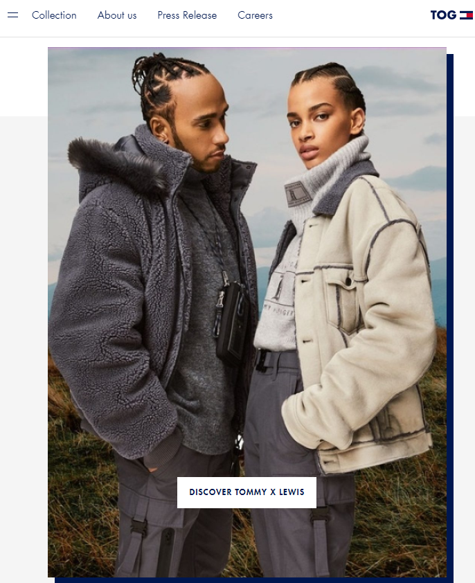 Tommy hilfiger website banner