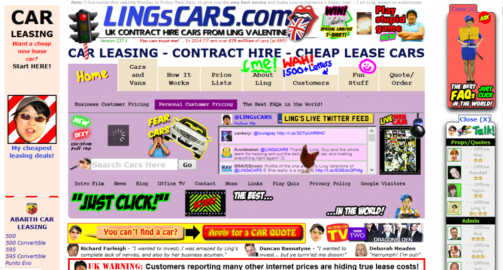 Lingscar website design