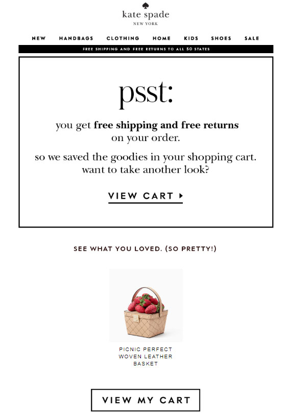 Kate spade email
