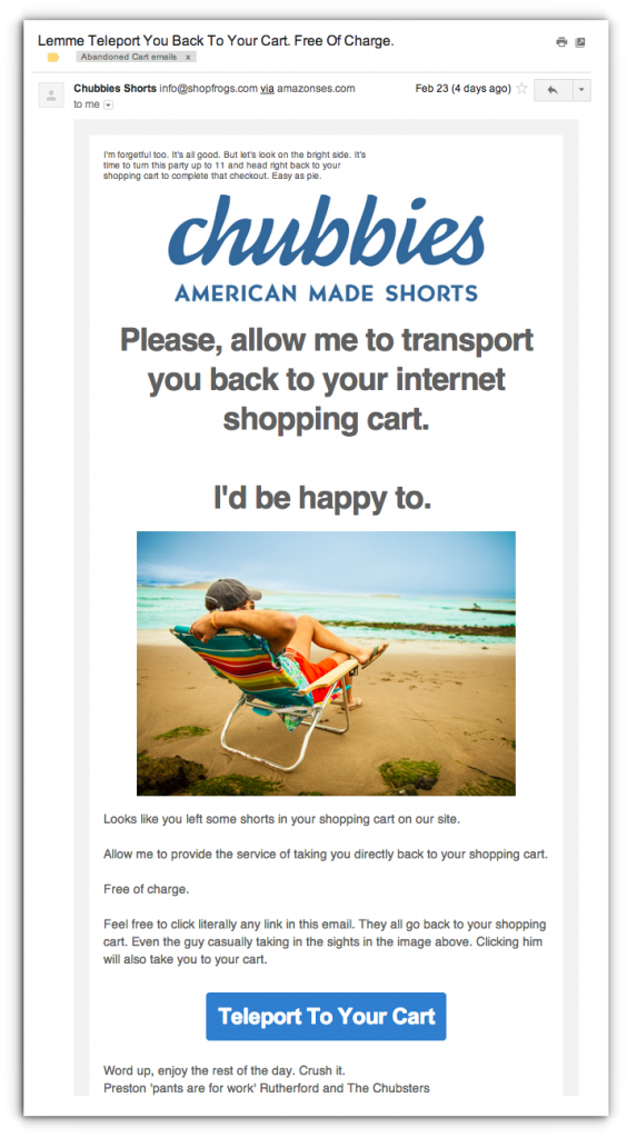 Chubbies email