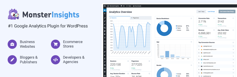 Monster insights banner with its statistics