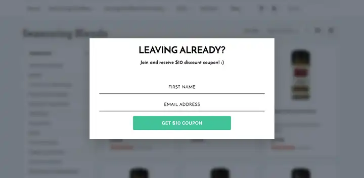 Leaving already exit popup