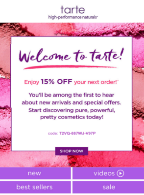 Tarte next order email