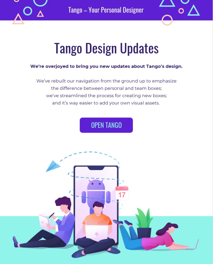 Tango design updates
