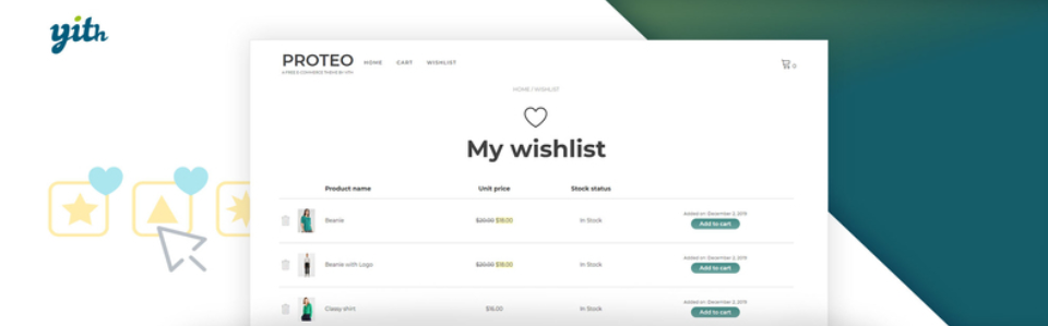 YITH WooCommerce wishlist