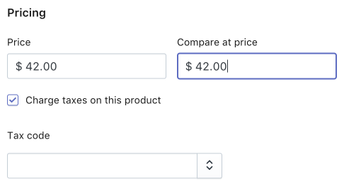 Pricing section