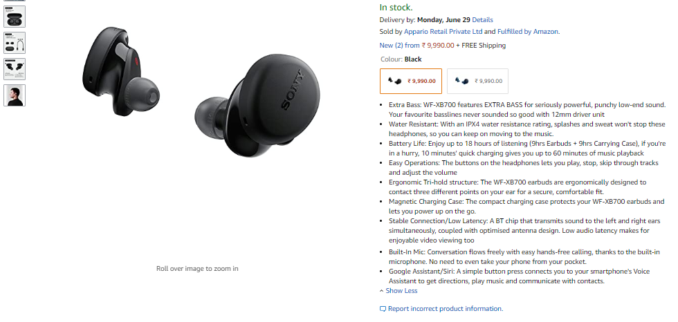 Ear buds product description