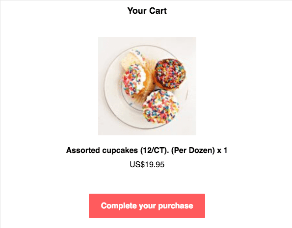 Your cart email