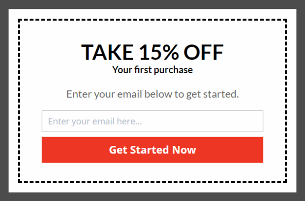 Take 15% off on first purchase
