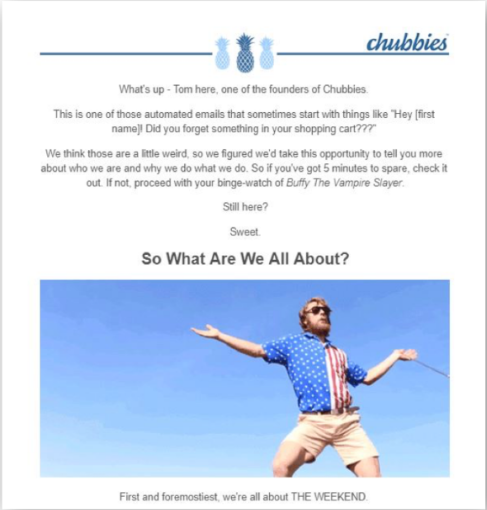 Chubbies email