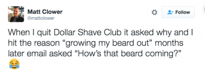 Dollar shave club tweet