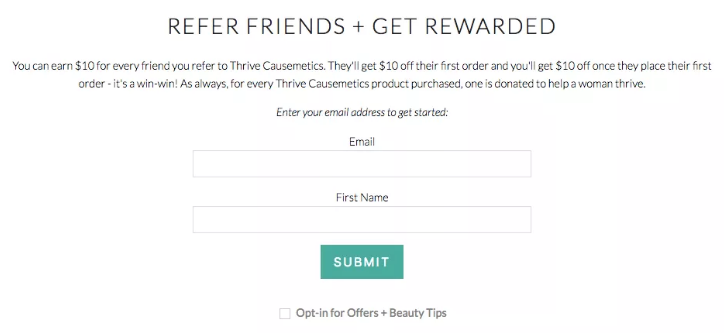 Referral program rewards