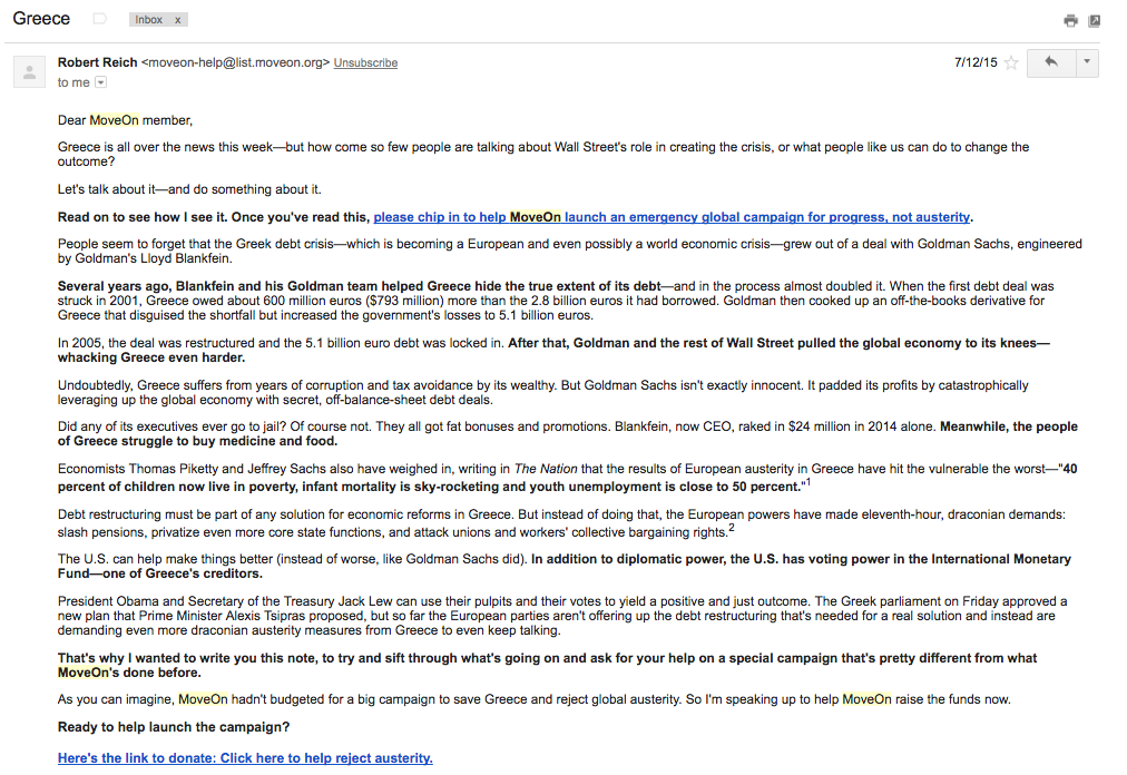 Poor email design