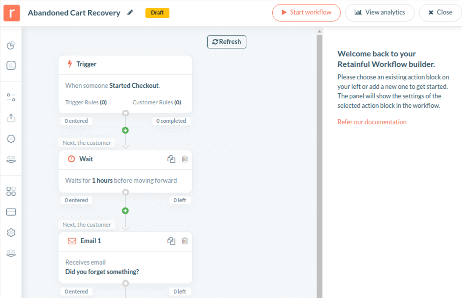 Customer journey builder Retainful