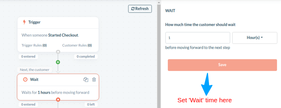 Wait action Retainful