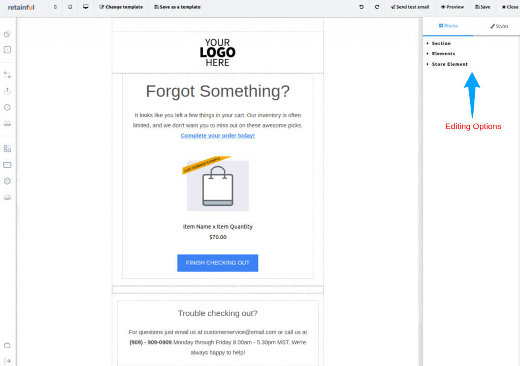 email editor Retainful