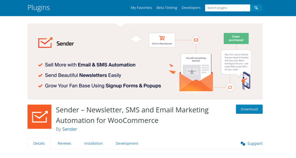 Sender email marketing