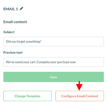 Configure email content