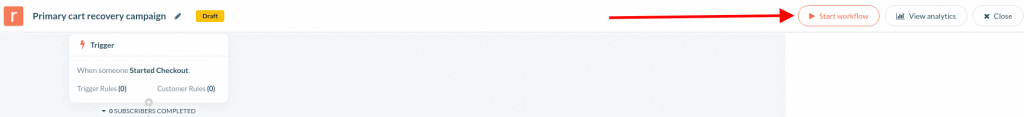 start workflow in retainful
