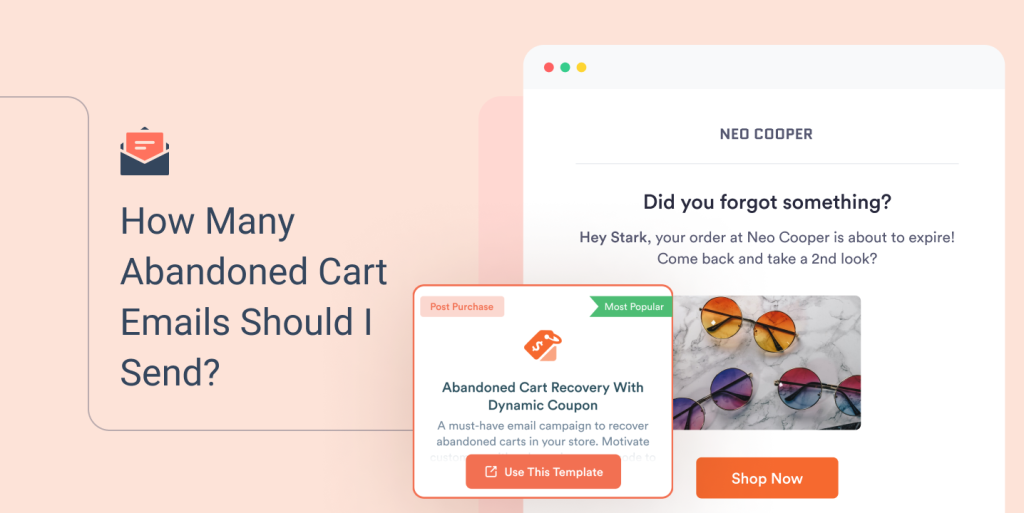 how many abandoned cart email send
