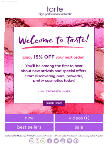 Tarte email