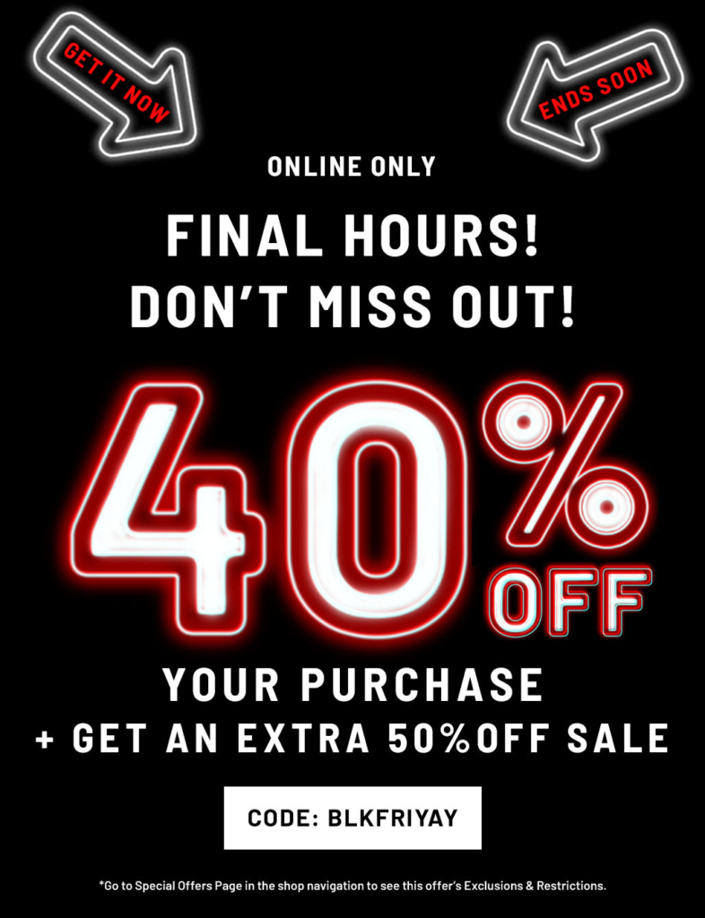 final hours dont miss black friday email template